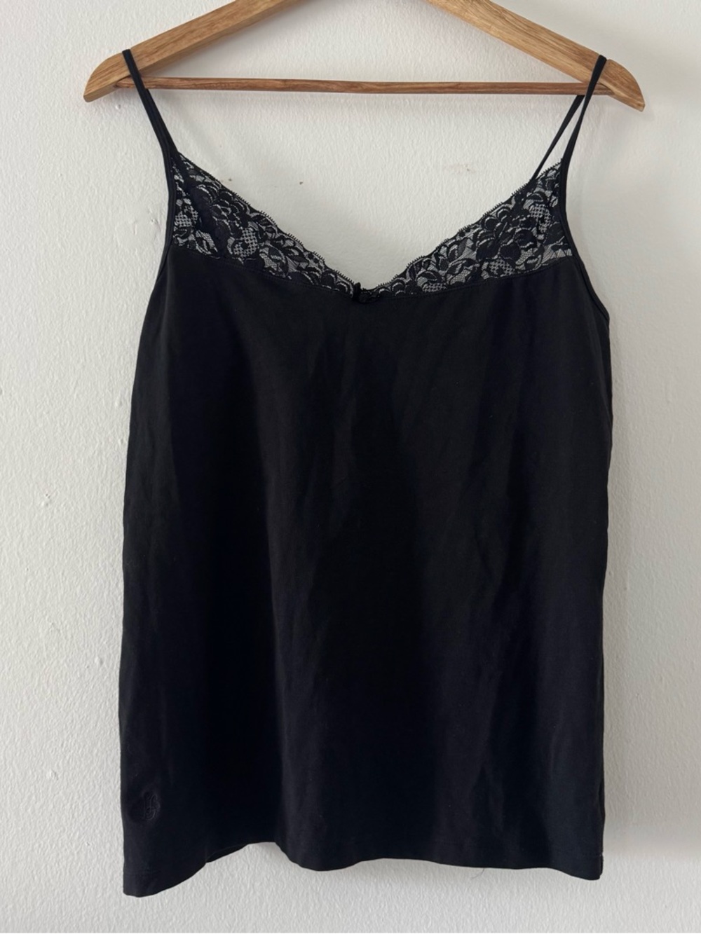 Lauren Ralph Lauren Black Cami Lace Women’s XL Embroidered Witchy Whimsigoth Y2K